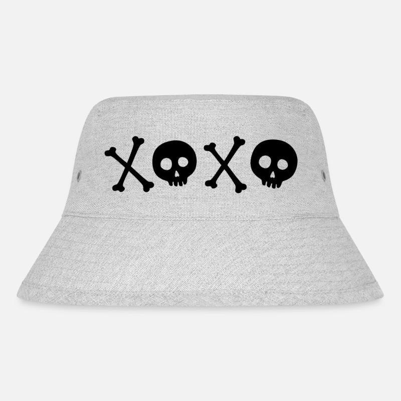 Crâne noir XOXO - Bob recyclé Stanley/Stella - gris chiné
