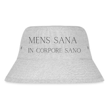 Mens Sana in Corpore Sano – Latin Quote on Balance - Stanley/Stella Recycled Bucket Hat - heather grey - Front
