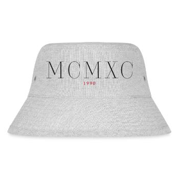 Roman numeral Year of birth Made in 1990 - Stanley/Stella Recycled Bucket Hat - heather grey - Front