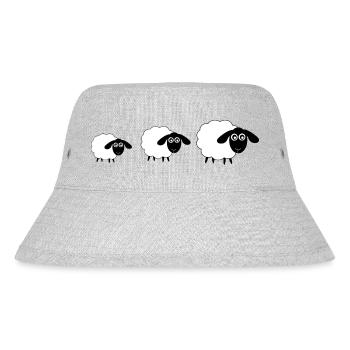 Schafe - Stanley/Stella recycelter Bucket Hat - Grau meliert - Vorne