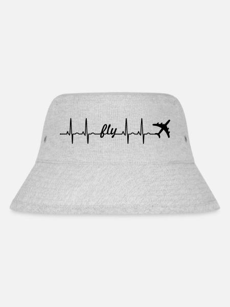 Heartbeat ECG fly, avion (heartbeat) - Bob recyclé Stanley/Stella - gris chiné