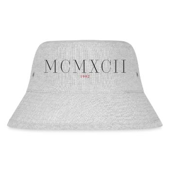 Römischezahl Geburtsjahr Made in 1992 - Stanley/Stella recycelter Bucket Hat - Grau meliert - Vorne