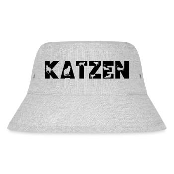 Lustige Katzen Tiere - Stanley/Stella recycelter Bucket Hat - Grau meliert - Vorne
