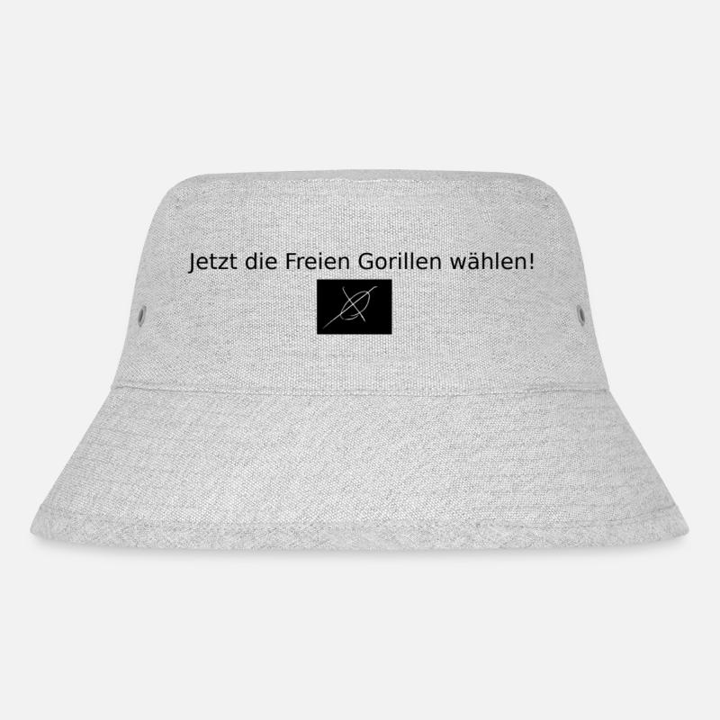 Freie Gorillen wählen! - Stanley/Stella recycelter Bucket Hat - Grau meliert
