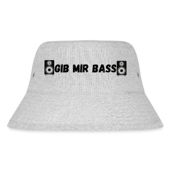 Gib mir Bass - Stanley/Stella recycelter Bucket Hat - Grau meliert - Vorne