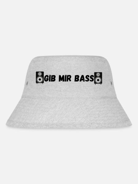 Gib mir Bass - Stanley/Stella recycelter Bucket Hat - Grau meliert