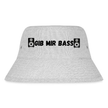 Gib mir Bass - Stanley/Stella recycelter Bucket Hat - Grau meliert - Vorne