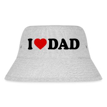 I love dad - Stanley/Stella Recycled Bucket Hat - heather grey - Front