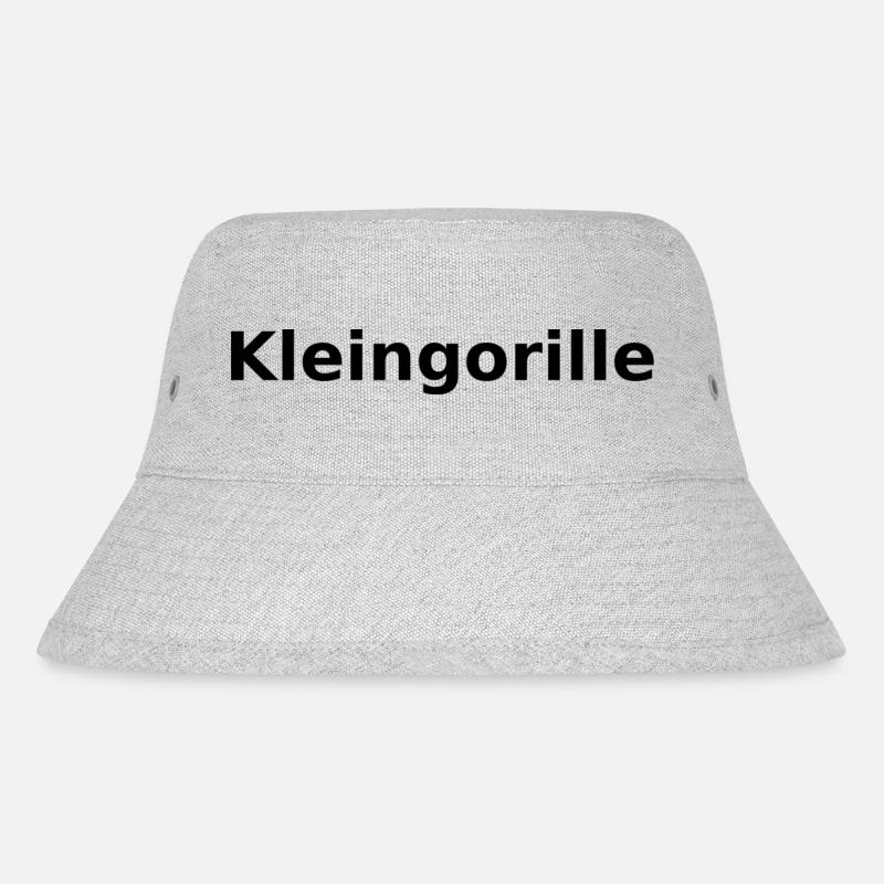 Kleingorille - Stanley/Stella recycelter Bucket Hat - Grau meliert