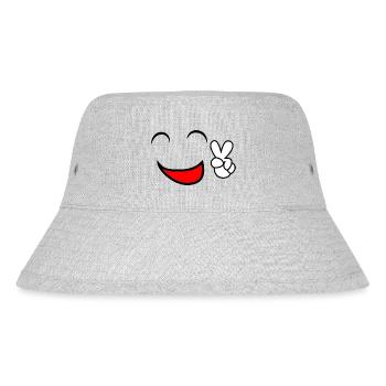 comic - Stanley/Stella recycelter Bucket Hat - Grau meliert - Vorne