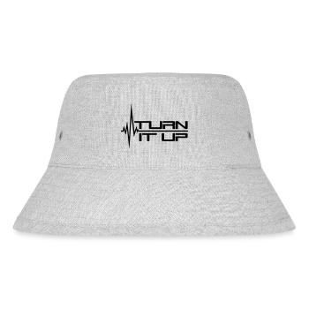 heart rate heartbeat turn it up bar strokes - Stanley/Stella Recycled Bucket Hat - heather grey - Front