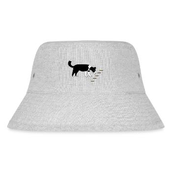 Obedience Hölzchen 1 - Stanley/Stella recycelter Bucket Hat - Grau meliert - Vorne