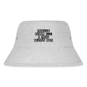 i mog ned... - Stanley/Stella recycelter Bucket Hat - Grau meliert - Vorne