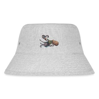 Octopus Squid - Stanley/Stella Recycled Bucket Hat - heather grey - Front