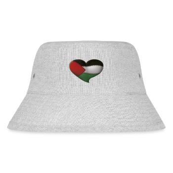 Cœur de Palestine - Bob recyclé Stanley/Stella - gris chiné - Devant