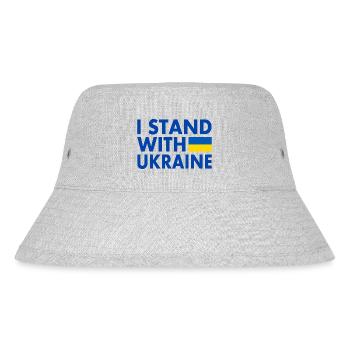 I stand with ukraine - Stanley/Stella Recycled Bucket Hat - heather grey - Front