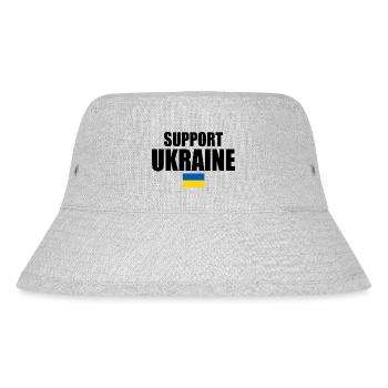 Support ukraine - Stanley/Stella Recycled Bucket Hat - heather grey - Front