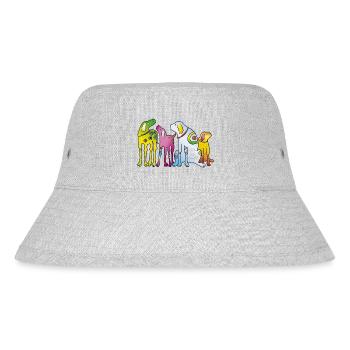 Hunde Welpe Hunderasse Meute Haustier Terrier Mops - Stanley/Stella recycelter Bucket Hat - Grau meliert - Vorne
