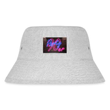 Neon Leuchtreklamen 90er Party - Stanley/Stella recycelter Bucket Hat - Grau meliert - Vorne