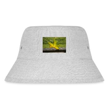 Einsames Ahornblatt - Stanley/Stella recycelter Bucket Hat - Grau meliert - Vorne