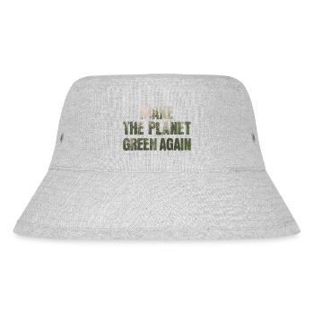green planet - Stanley/Stella recycelter Bucket Hat - Grau meliert - Vorne