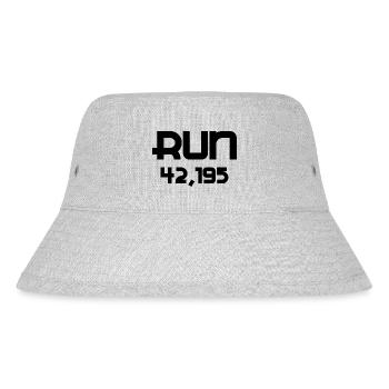 Marathon Triathlon Running joggen Biking Radfahren - Stanley/Stella recycelter Bucket Hat - Grau meliert - Vorne