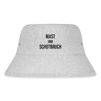Mast und Schotbruch - Stanley/Stella recycelter Bucket Hat - Grau meliert - Vorne