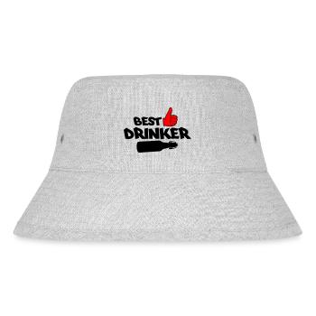best drinker - Stanley/Stella recycelter Bucket Hat - Grau meliert - Vorne