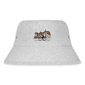 Radfahrer - Stanley/Stella recycelter Bucket Hat - Grau meliert - Vorne