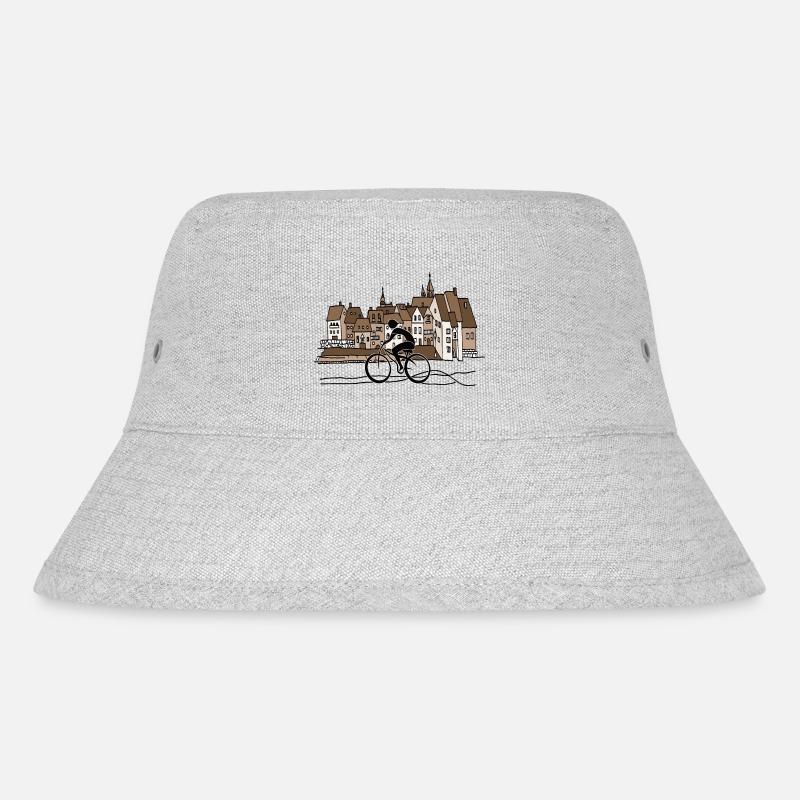 Radfahrer - Stanley/Stella recycelter Bucket Hat - Grau meliert