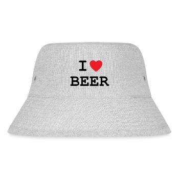 I love beer - Stanley/Stella Recycled Bucket Hat - heather grey - Front