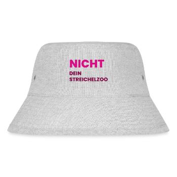 Nicht Dein Streichelzoo Print auf Panel PTSPBD - Stanley/Stella recycelter Bucket Hat - Grau meliert - Vorne