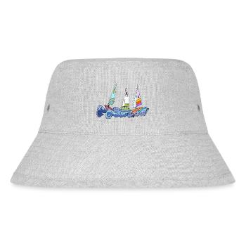 Segelboot - Stanley/Stella recycelter Bucket Hat - Grau meliert - Vorne