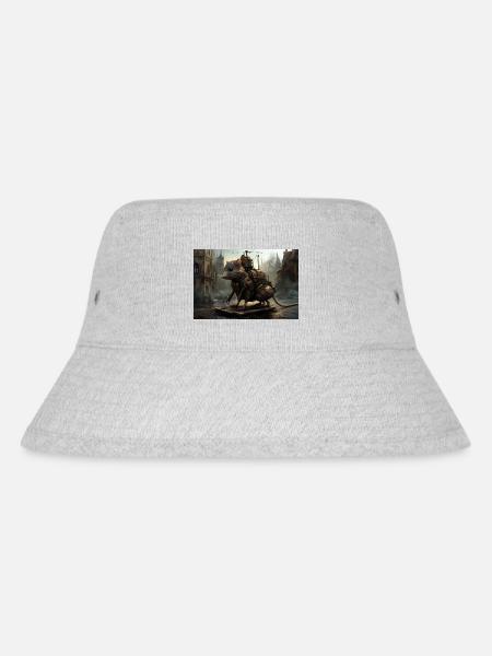 Ratte City 2 - Stanley/Stella recycelter Bucket Hat - Grau meliert