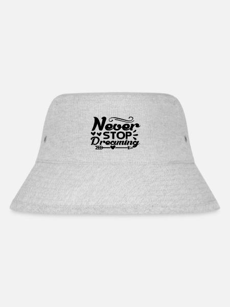 Never Stop Dreaming - Stanley/Stella recycelter Bucket Hat - Grau meliert
