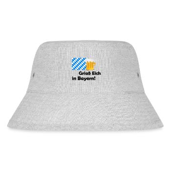 Griaß Eich - Bayern Heimatliebe - Stanley/Stella recycelter Bucket Hat - Grau meliert - Vorne