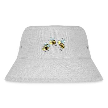 Bees - Stanley/Stella Recycled Bucket Hat - heather grey - Front