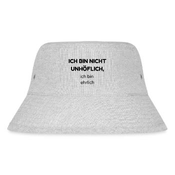 unhöflich2 - Stanley/Stella recycelter Bucket Hat - Grau meliert - Vorne