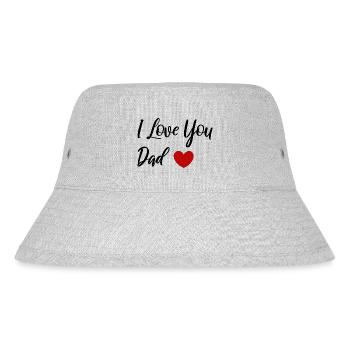 I Love Dad - Gifts for daddy - Stanley/Stella Recycled Bucket Hat - heather grey - Front