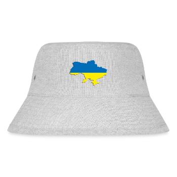 Ukraine - Stanley/Stella recycelter Bucket Hat - Grau meliert - Vorne