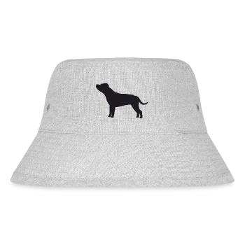 Staffordshire Bullterrier Silhouette - Stanley/Stella recycelter Bucket Hat - Grau meliert - Vorne