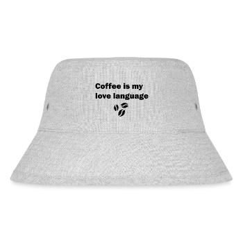 coffee is my love language - Stanley/Stella Recycled Bucket Hat - heather grey - Front