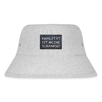Qualität ist meine Chance Lustige Sprüche Humor - Stanley/Stella recycelter Bucket Hat - Grau meliert - Vorne