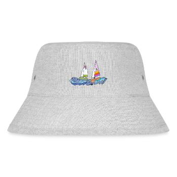 Segelboote - Stanley/Stella recycelter Bucket Hat - Grau meliert - Vorne