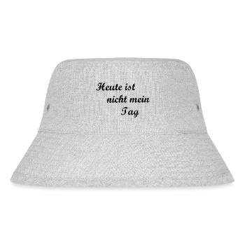 Heute ist nicht mein Tag - Stanley/Stella recycelter Bucket Hat - Grau meliert - Vorne