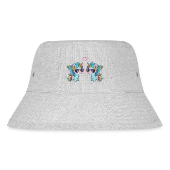 unicorn love - Stanley/Stella recycelter Bucket Hat - Grau meliert - Vorne