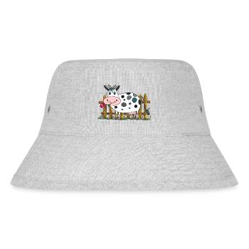 Cow - Stanley/Stella Recycled Bucket Hat - heather grey - Front