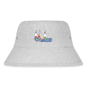 Segelboote - Stanley/Stella recycelter Bucket Hat - Grau meliert - Vorne