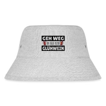 Geh Weg du bist kein Glühwein Spüche Weihnachten - Stanley/Stella recycelter Bucket Hat - Grau meliert - Vorne