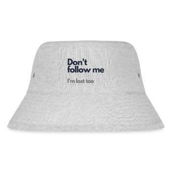 Folge mir nicht, ich bin auch verloren - Stanley/Stella recycelter Bucket Hat - Grau meliert - Vorne